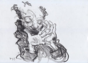 la armónica con melancolía