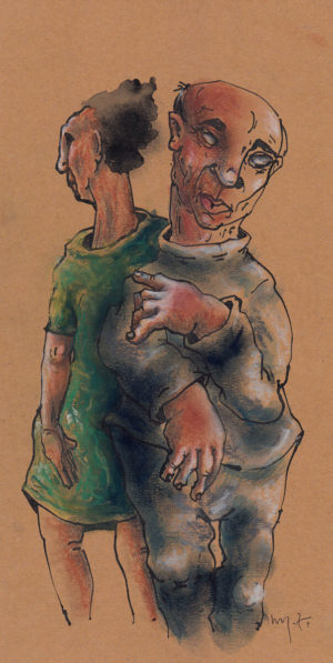 la señora del vestido estampado